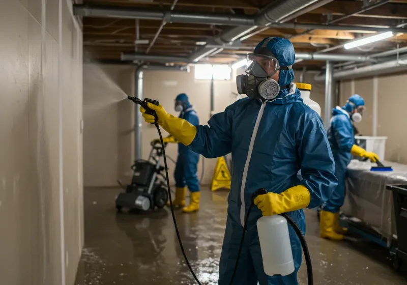 Basement Sanitization and Antimicrobial Treatment process in Kennebunkport, ME